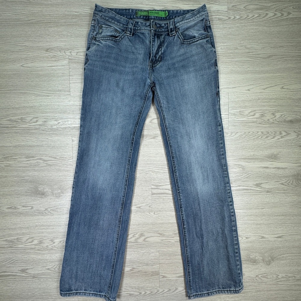Rock & Roll Cowboy Men's Jeans Pistol Straight Leg Blue 32x36 Regular Fit Denim